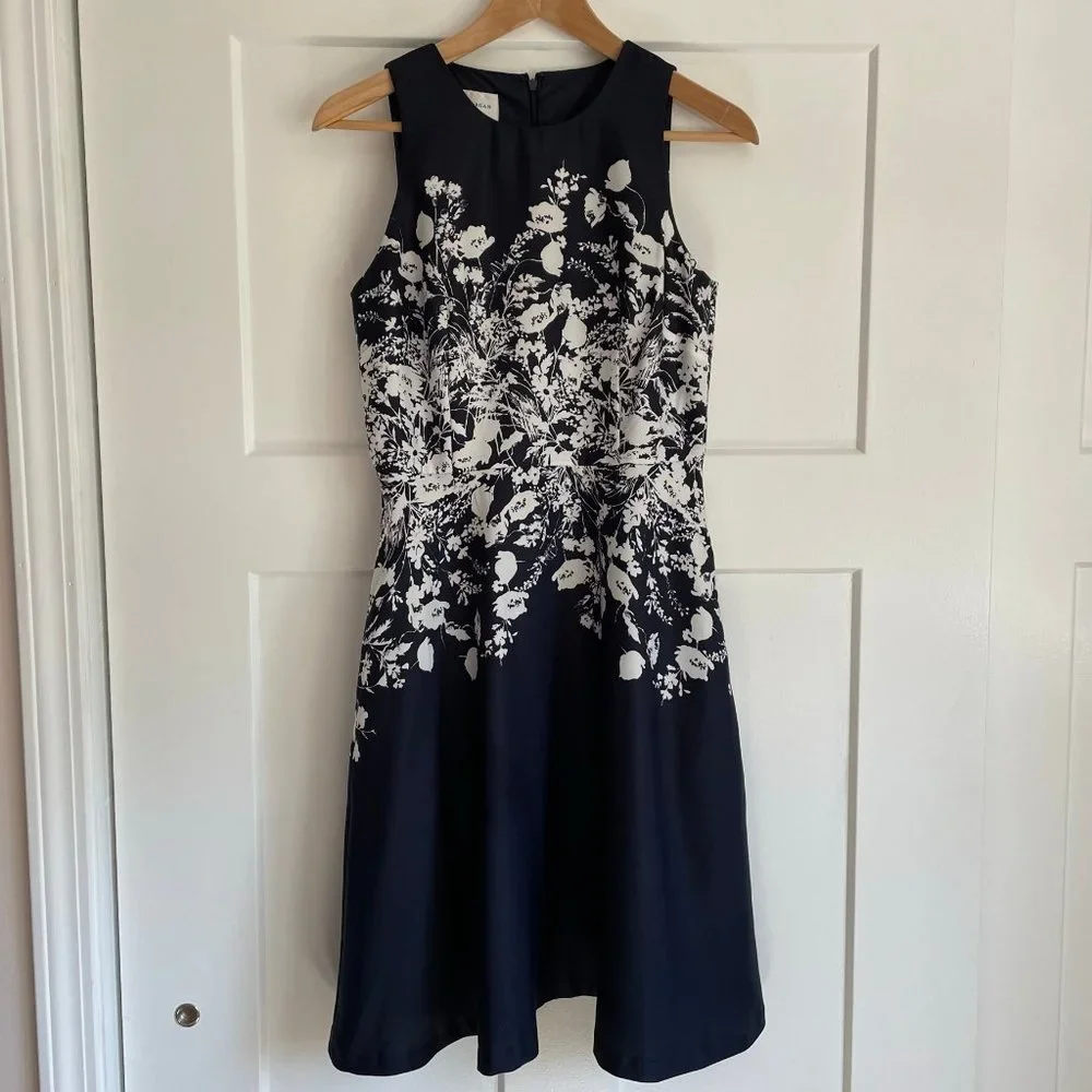 Donna Morgan Navy Fit-and-Flare dress - Picture 6 of 16